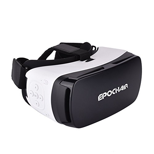 EpochAir 3D VR Headset, VR GEAR bulit-in Bluetooth for iPhone, Samsung, 3.5-5.5 inch Smartphone for 3D Movies and Virtual Reality Games 