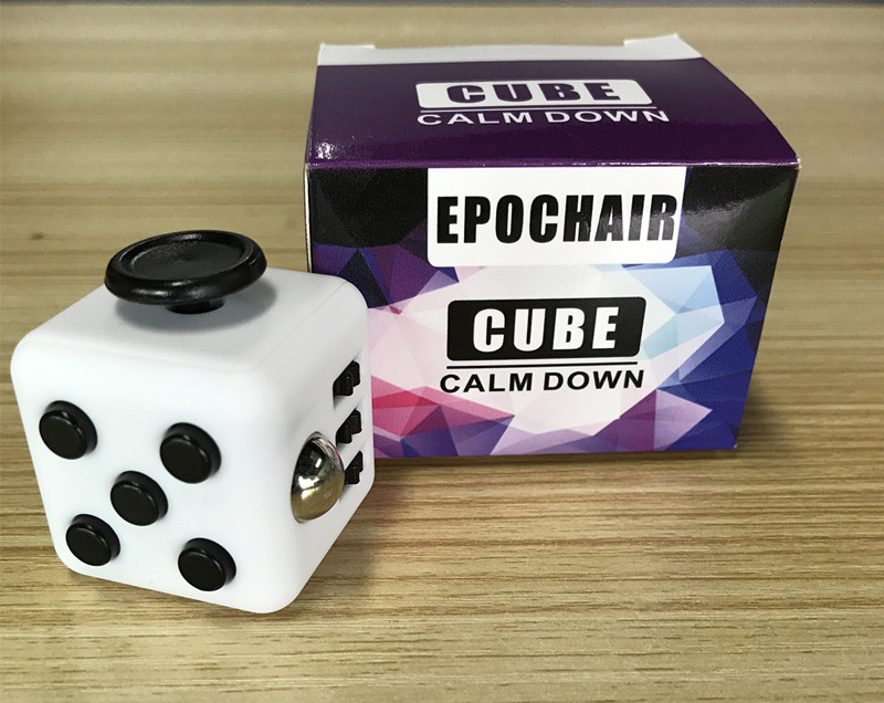 EpochAir Fidget Cube Relieves Stress And Anxiety for Children and Adults Anxiety Attention Toy (White)
