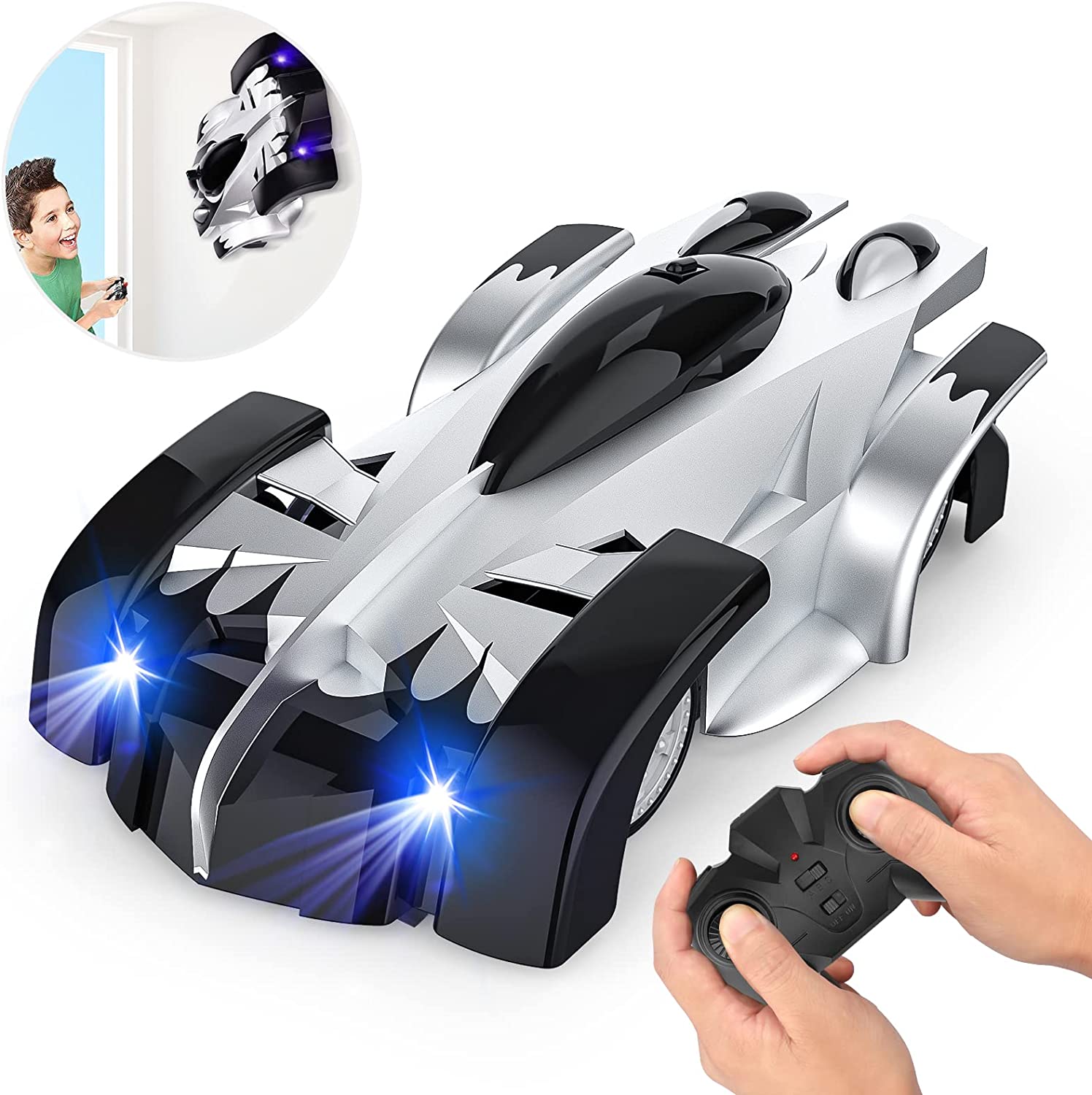 EpochAir Remote Control Car for Boys - Wall Climbing Cars Rechargeable Stunt RC Car Transform Toys High Speed Vehicle with Dual Mode 360 Rotating Gift for 3 4 5 6 7 8 Year Old Kids UPC:745681767001